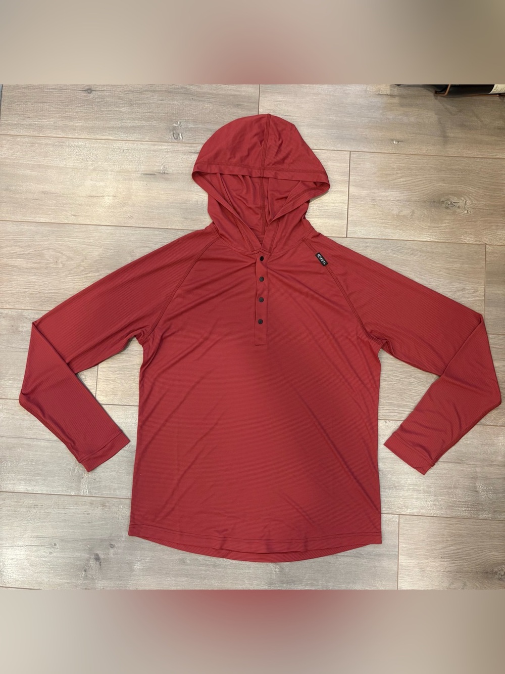 KETL Mountain NoFry Vent Hoodie Mens Large SPF UPF 30+ Burgundy Hiking Fishing